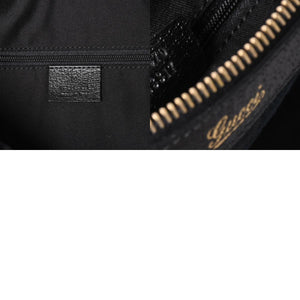Very good condition GUCCI Abbey Line GG canvas tote bag black handbag D ring leather 141470 213317 gold hardware used 4a002066