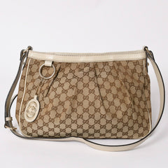 Very Good Condition GUCCI GG Canvas Sookie Shoulder Bag 296834 Brown Gold Hardware Used 4a002058