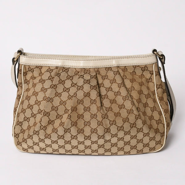Very Good Condition GUCCI GG Canvas Sookie Shoulder Bag 296834 Brown Gold Hardware Used 4a002058