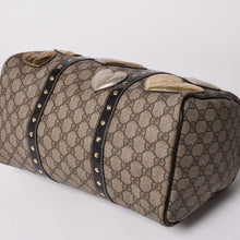 画像をギャラリービューアに読み込む, GUCCI グッチ トートバッグ 193603 ハート柄 GGキャンバス レザー ゴールド金具 ブラウン 美品 中古 4a002051