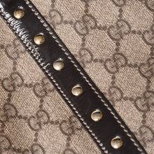 画像をギャラリービューアに読み込む, GUCCI グッチ トートバッグ 193603 ハート柄 GGキャンバス レザー ゴールド金具 ブラウン 美品 中古 4a002051
