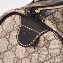 画像をギャラリービューアに読み込む, GUCCI グッチ トートバッグ 193603 ハート柄 GGキャンバス レザー ゴールド金具 ブラウン 美品 中古 4a002051
