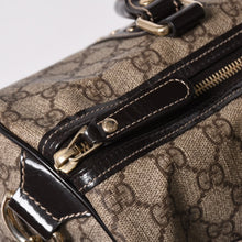 画像をギャラリービューアに読み込む, GUCCI グッチ トートバッグ 193603 ハート柄 GGキャンバス レザー ゴールド金具 ブラウン 美品 中古 4a002051