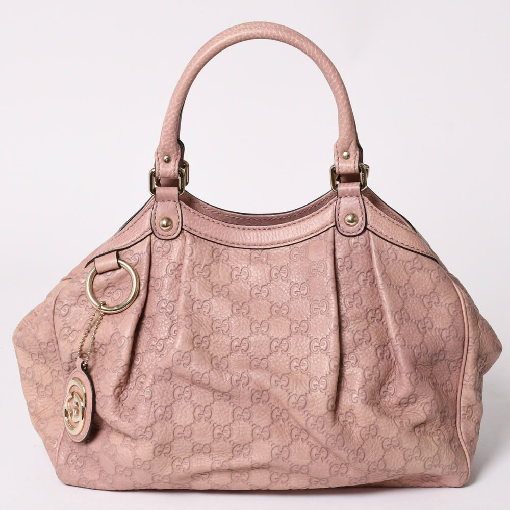 GUCCI グッチ スーキー Tote Bag トートバッグ ハンドバッグ グッチシマ 211944 Pink ピンク ゴールド金具 美品 中古 4a002049