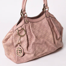 画像をギャラリービューアに読み込む, GUCCI グッチ スーキー Tote Bag トートバッグ ハンドバッグ グッチシマ 211944 Pink ピンク ゴールド金具 美品 中古 4a002049