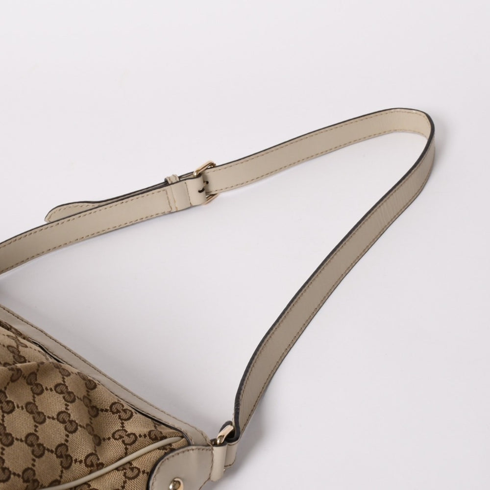 Very Good Condition GUCCI GG Canvas Sookie Shoulder Bag 296834 Brown Gold Hardware Used 4a002058