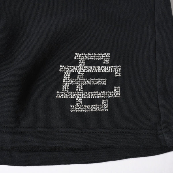 Eric Emanuel エリックエマニュエル ショーツ EE SHORTS スウェットショーツ ラインストーン ブラック 美品 中古 4a003318
