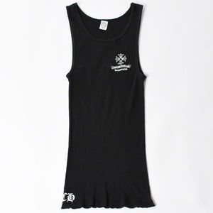 CHROME HEARTS クロムハーツ タンクトップ サイズL CHプラス スクロールラベルロゴ ホノルル限定 ブラック 美品 中古 4a004931