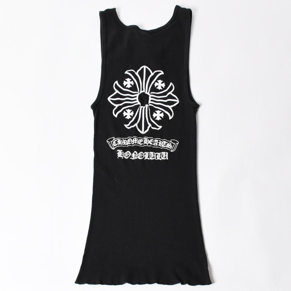 CHROME HEARTS クロムハーツ タンクトップ サイズL CHプラス スクロールラベルロゴ ホノルル限定 ブラック 美品 中古 4a004931
