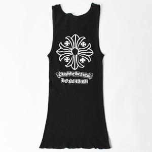 CHROME HEARTS クロムハーツ タンクトップ サイズL CHプラス スクロールラベルロゴ ホノルル限定 ブラック 美品 中古 4a004931