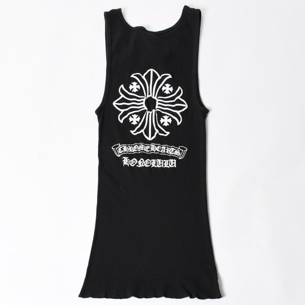 CHROME HEARTS クロムハーツ タンクトップ サイズL CHプラス スクロールラベルロゴ ホノルル限定 ブラック 美品 中古 4a004931