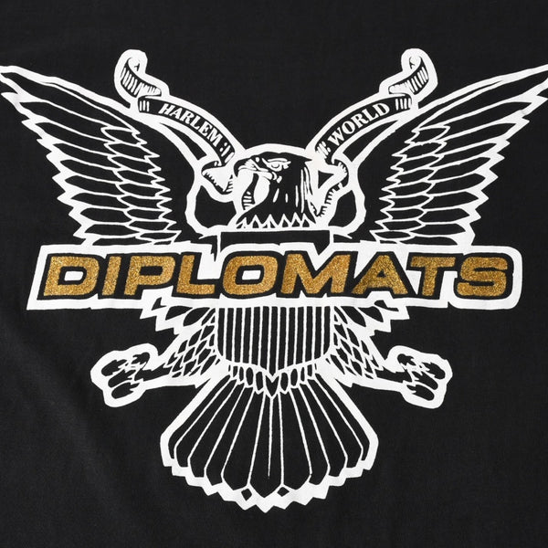 THE DIPLOMATS ザ ディプロマッツ VINTAGE ヴィンテージ 90's 半袖Tシャツ サイズ5XL グリッター ブラック 美品 中古 4a004734