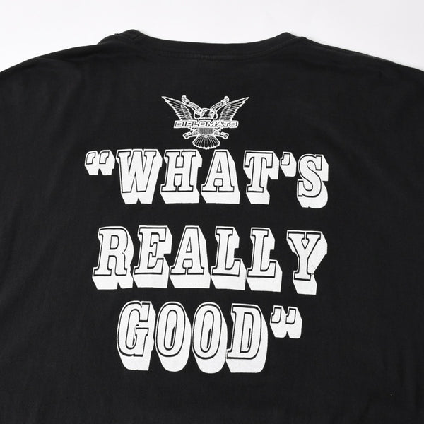 THE DIPLOMATS ザ ディプロマッツ VINTAGE ヴィンテージ 90's 半袖Tシャツ サイズ5XL グリッター ブラック 美品 中古 4a004734