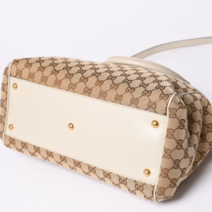 極美品 GUCCI グッチ Hand Bag ハンドバッグ shoulder Bag ショルダーバッグ 282299 GGキャンバス ブラウン 中古 4a002063