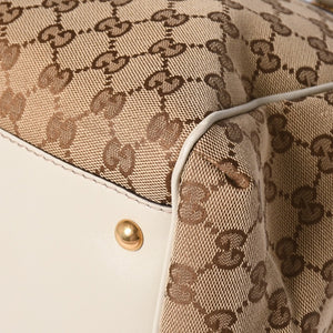 極美品 GUCCI グッチ Hand Bag ハンドバッグ shoulder Bag ショルダーバッグ 282299 GGキャンバス ブラウン 中古 4a002063