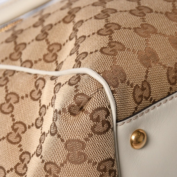 極美品 GUCCI グッチ Hand Bag ハンドバッグ shoulder Bag ショルダーバッグ 282299 GGキャンバス ブラウン 中古 4a002063