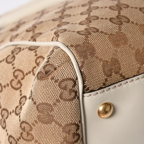 極美品 GUCCI グッチ Hand Bag ハンドバッグ shoulder Bag ショルダーバッグ 282299 GGキャンバス ブラウン 中古 4a002063