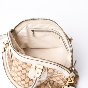 極美品 GUCCI グッチ Hand Bag ハンドバッグ shoulder Bag ショルダーバッグ 282299 GGキャンバス ブラウン 中古 4a002063