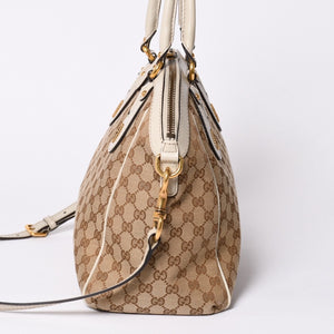 極美品 GUCCI グッチ Hand Bag ハンドバッグ shoulder Bag ショルダーバッグ 282299 GGキャンバス ブラウン 中古 4a002063