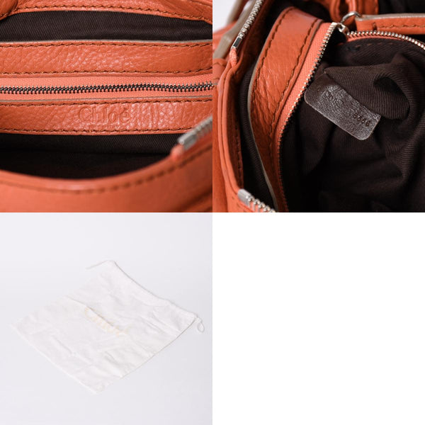 CHLOE Chloe Paddington handbag leather orange gold hardware leather good condition used 4a002096