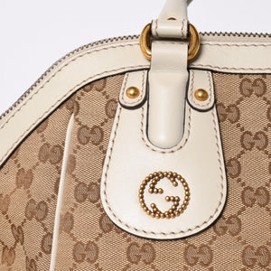 極美品 GUCCI グッチ Hand Bag ハンドバッグ shoulder Bag ショルダーバッグ 282299 GGキャンバス ブラウン 中古 4a002063