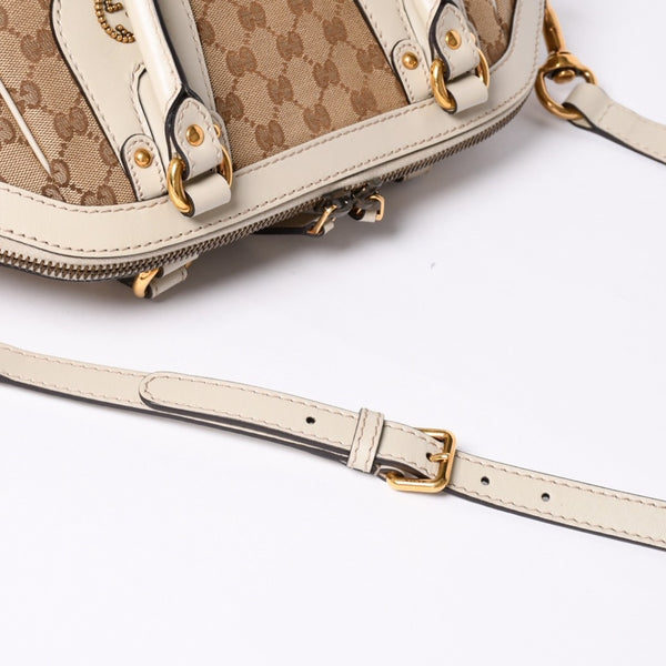極美品 GUCCI グッチ Hand Bag ハンドバッグ shoulder Bag ショルダーバッグ 282299 GGキャンバス ブラウン 中古 4a002063