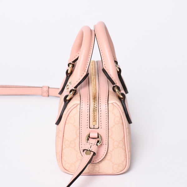 新品同様品 GUCCI グッチ ショルダーバッグ MINI BAG OPHIDIA GGマーモント GGスプリーム ウェビングライン ミニボストン 2WAY 中古 4a002046