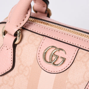 新品同様品 GUCCI グッチ ショルダーバッグ MINI BAG OPHIDIA GGマーモント GGスプリーム ウェビングライン ミニボストン 2WAY 中古 4a002046