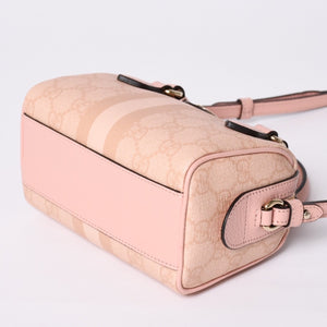 新品同様品 GUCCI グッチ ショルダーバッグ MINI BAG OPHIDIA GGマーモント GGスプリーム ウェビングライン ミニボストン 2WAY 中古 4a002046