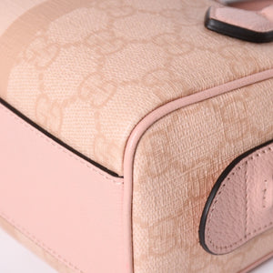新品同様品 GUCCI グッチ ショルダーバッグ MINI BAG OPHIDIA GGマーモント GGスプリーム ウェビングライン ミニボストン 2WAY 中古 4a002046
