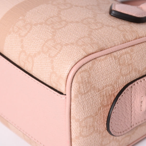 新品同様品 GUCCI グッチ ショルダーバッグ MINI BAG OPHIDIA GGマーモント GGスプリーム ウェビングライン ミニボストン 2WAY 中古 4a002046