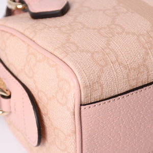 新品同様品 GUCCI グッチ ショルダーバッグ MINI BAG OPHIDIA GGマーモント GGスプリーム ウェビングライン ミニボストン 2WAY 中古 4a002046
