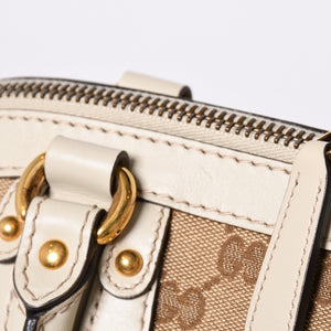 極美品 GUCCI グッチ Hand Bag ハンドバッグ shoulder Bag ショルダーバッグ 282299 GGキャンバス ブラウン 中古 4a002063
