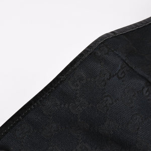 極美品 GUCCI グッチ GGキャンバスジョリートートバッグ ブラック パテントレザー ハンドバッグ 211976 ゴールド金具 中古 4a002065