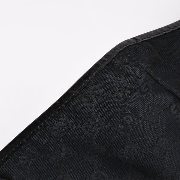 極美品 GUCCI グッチ GGキャンバスジョリートートバッグ ブラック パテントレザー ハンドバッグ 211976 ゴールド金具 中古 4a002065