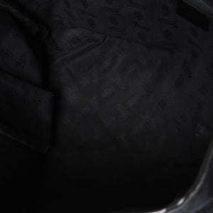 極美品 GUCCI グッチ GGキャンバスジョリートートバッグ ブラック パテントレザー ハンドバッグ 211976 ゴールド金具 中古 4a002065