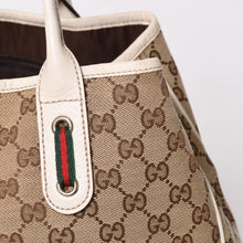 画像をギャラリービューアに読み込む, GUCCI グッチ トートバッグ ハンドバッグ アイボリー ホワイト シェリーライン 163805 美品 中古 4a002499
