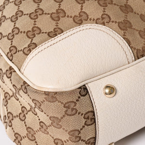 GUCCI Gucci Tote Bag Handbag Ivory White Sherry Line 163805 Good Condition Used 4a002499