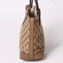 画像をギャラリービューアに読み込む, GUCCI グッチ GG柄 GGキャンバス 269878 トートバッグ ショルダーバッグ ベージュ オレンジ ゴールド金具 美品 中古 4a003028