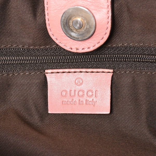 Very good condition GUCCI Gucci handbag 211944 GG canvas leather beige pink gold hardware used 4a002072