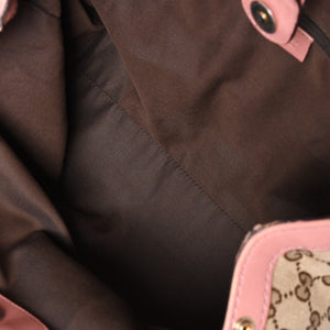 Very good condition GUCCI Gucci handbag 211944 GG canvas leather beige pink gold hardware used 4a002072