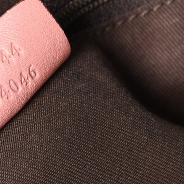 Very good condition GUCCI Gucci handbag 211944 GG canvas leather beige pink gold hardware used 4a002072