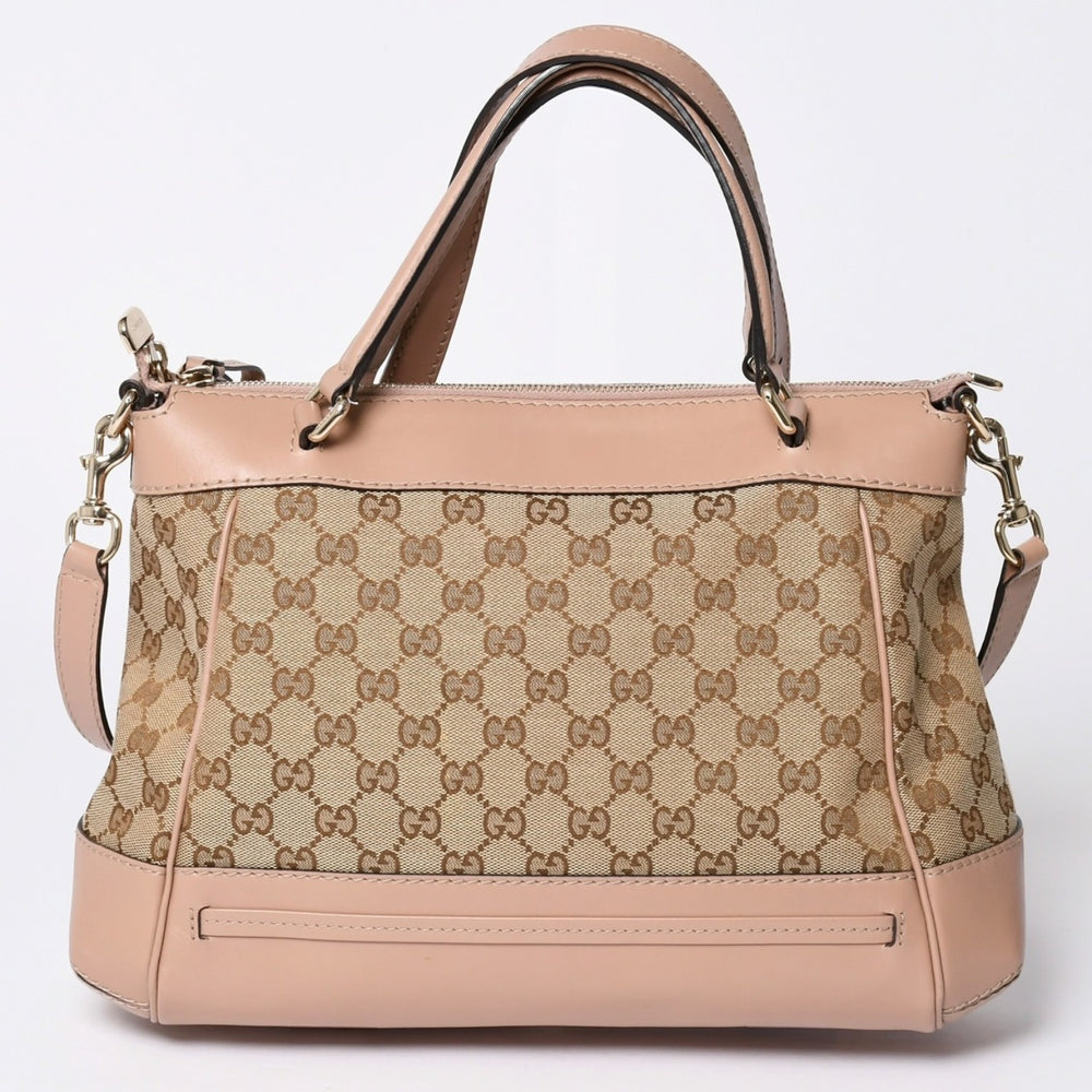 GUCCI グッチ GGキャンバス 2WAY バッグ ショルダーバッグ ハンドバッグ ピンク ブラウン 269894 美品 中古 4a002062