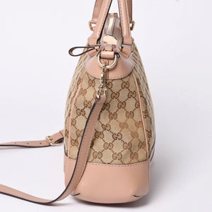 GUCCI グッチ GGキャンバス 2WAY バッグ ショルダーバッグ ハンドバッグ ピンク ブラウン 269894 美品 中古 4a002062