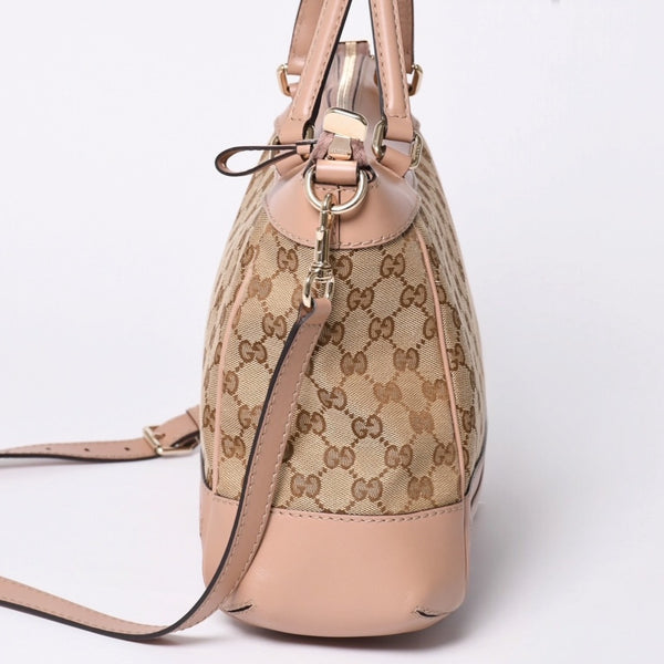 GUCCI グッチ GGキャンバス 2WAY バッグ ショルダーバッグ ハンドバッグ ピンク ブラウン 269894 美品 中古 4a002062