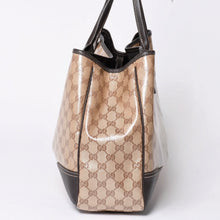 画像をギャラリービューアに読み込む, 極美品 GUUCI グッチ Tote Bag トートバッグ GGキャンバス シェリーライン ブラウン ベージュ 293589 ゴールド金具 中古 4a002070