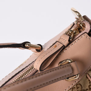 GUCCI グッチ GGキャンバス 2WAY バッグ ショルダーバッグ ハンドバッグ ピンク ブラウン 269894 美品 中古 4a002062