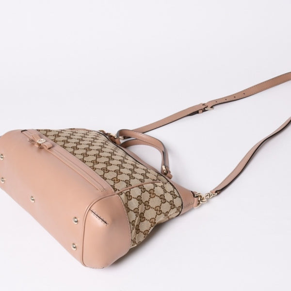 GUCCI グッチ GGキャンバス 2WAY バッグ ショルダーバッグ ハンドバッグ ピンク ブラウン 269894 美品 中古 4a002062