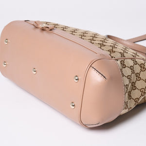 GUCCI グッチ GGキャンバス 2WAY バッグ ショルダーバッグ ハンドバッグ ピンク ブラウン 269894 美品 中古 4a002062