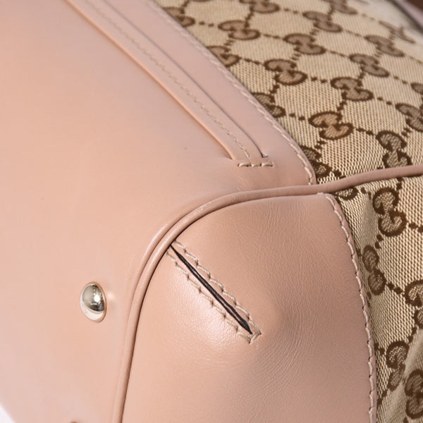 GUCCI グッチ GGキャンバス 2WAY バッグ ショルダーバッグ ハンドバッグ ピンク ブラウン 269894 美品 中古 4a002062